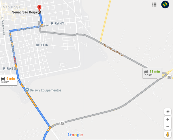 Mapa Uruguaiana